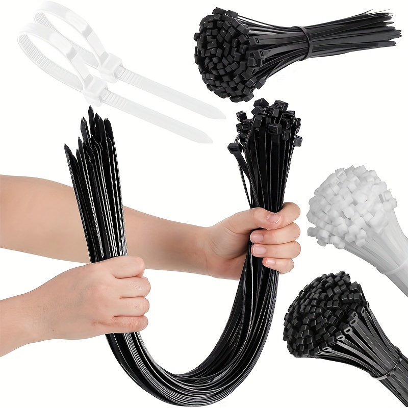 

Value Pack 100pcs/20pcs Self-locking Nylon Cable Tie Plastic Black/white Zip Ties Wrap Tie 4mm Width