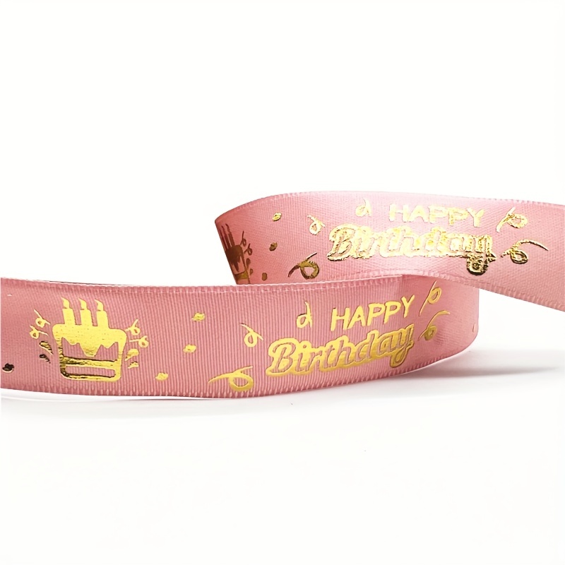 5yards 20mm Happy-birthday Ribbon Printing Polyester Ribbon For