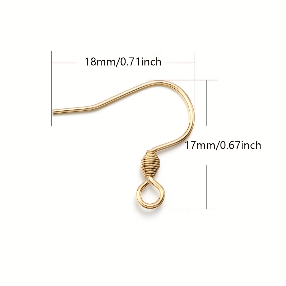 Earring Hooks Ear Wires Fish Hooks Pendant Clasp Hypo - Temu