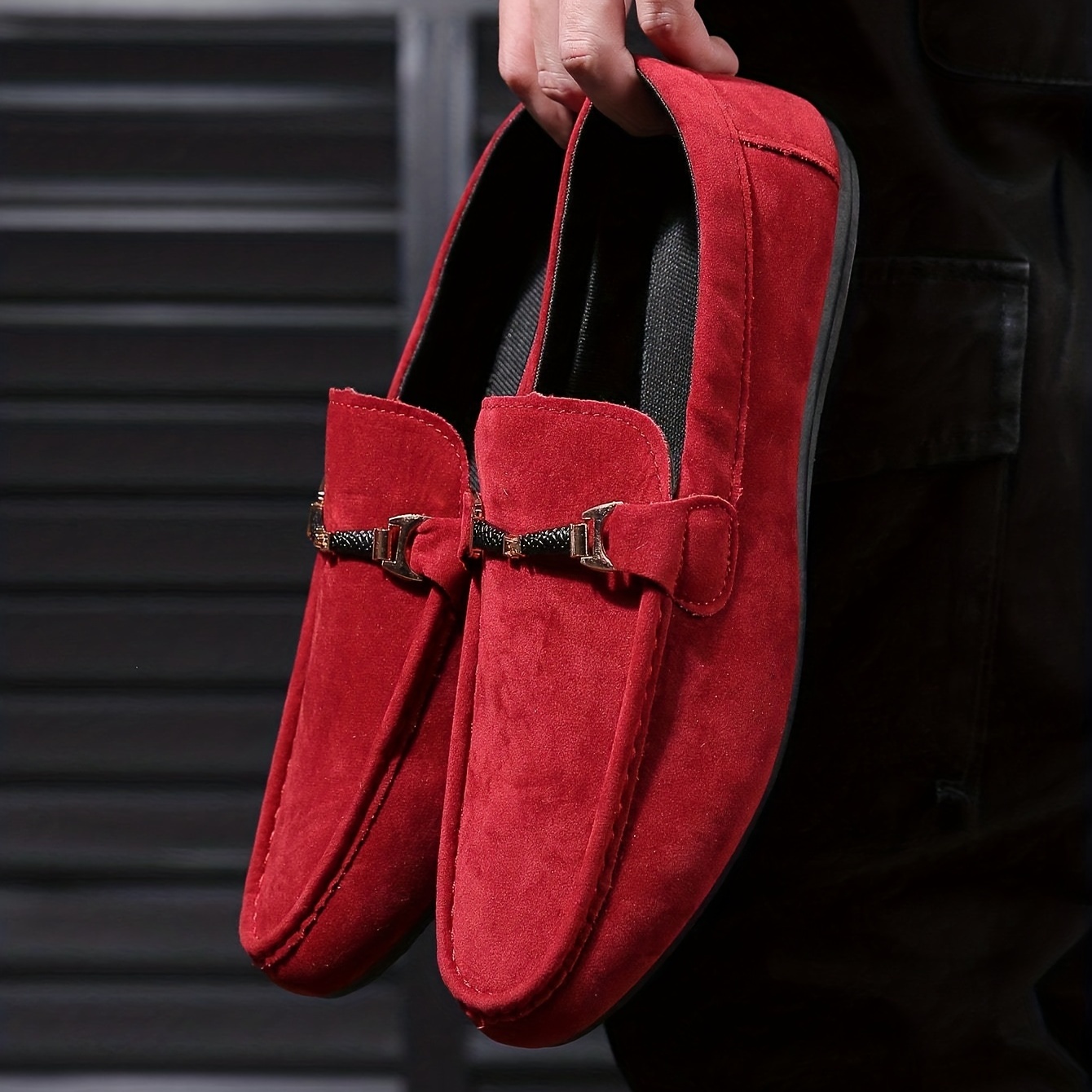 Mens Solid Casual Penny Loafers Breathable Lightweight Slip On Shoes 
