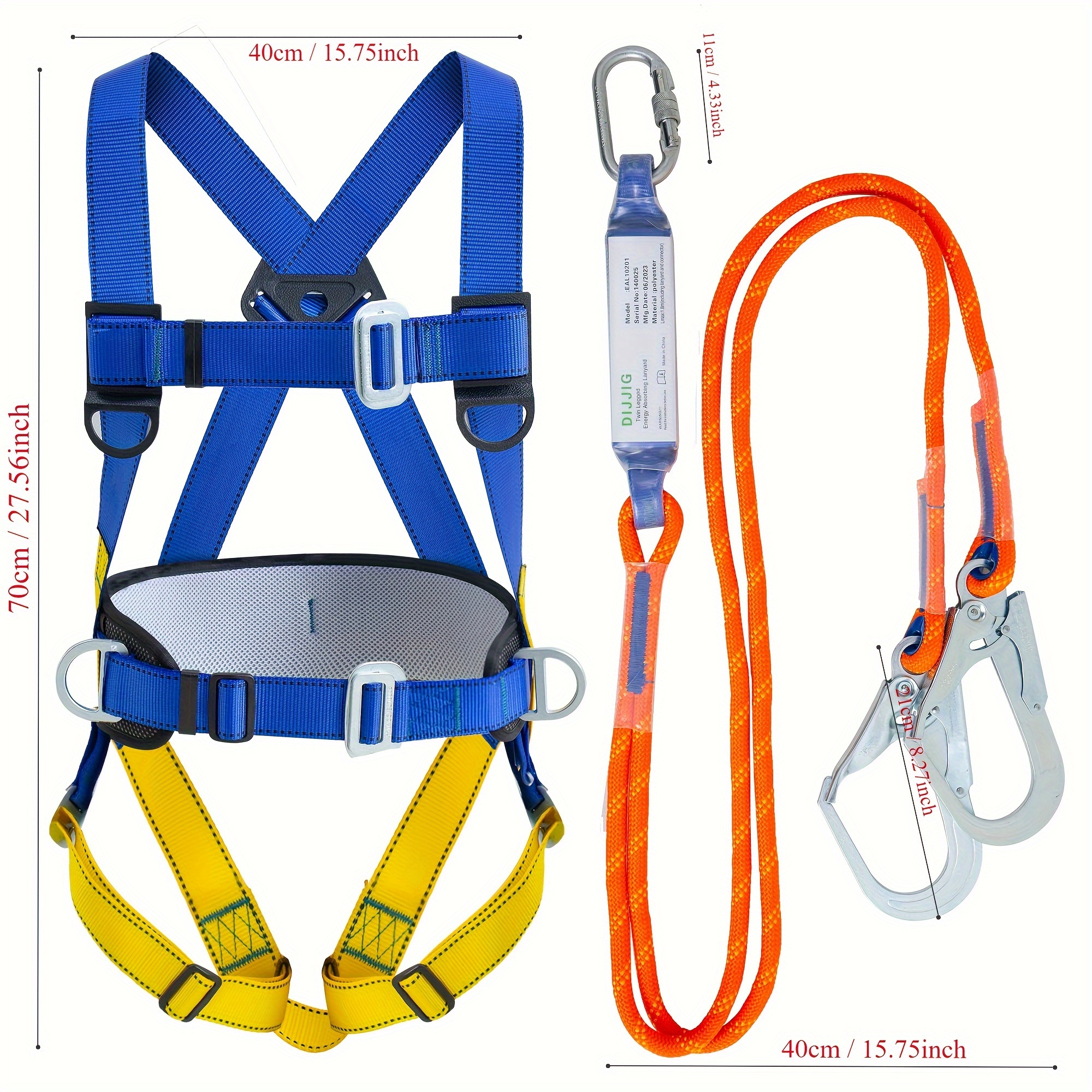 Universal Full Body Fall Protection Safety Harness Dorsal D - Temu