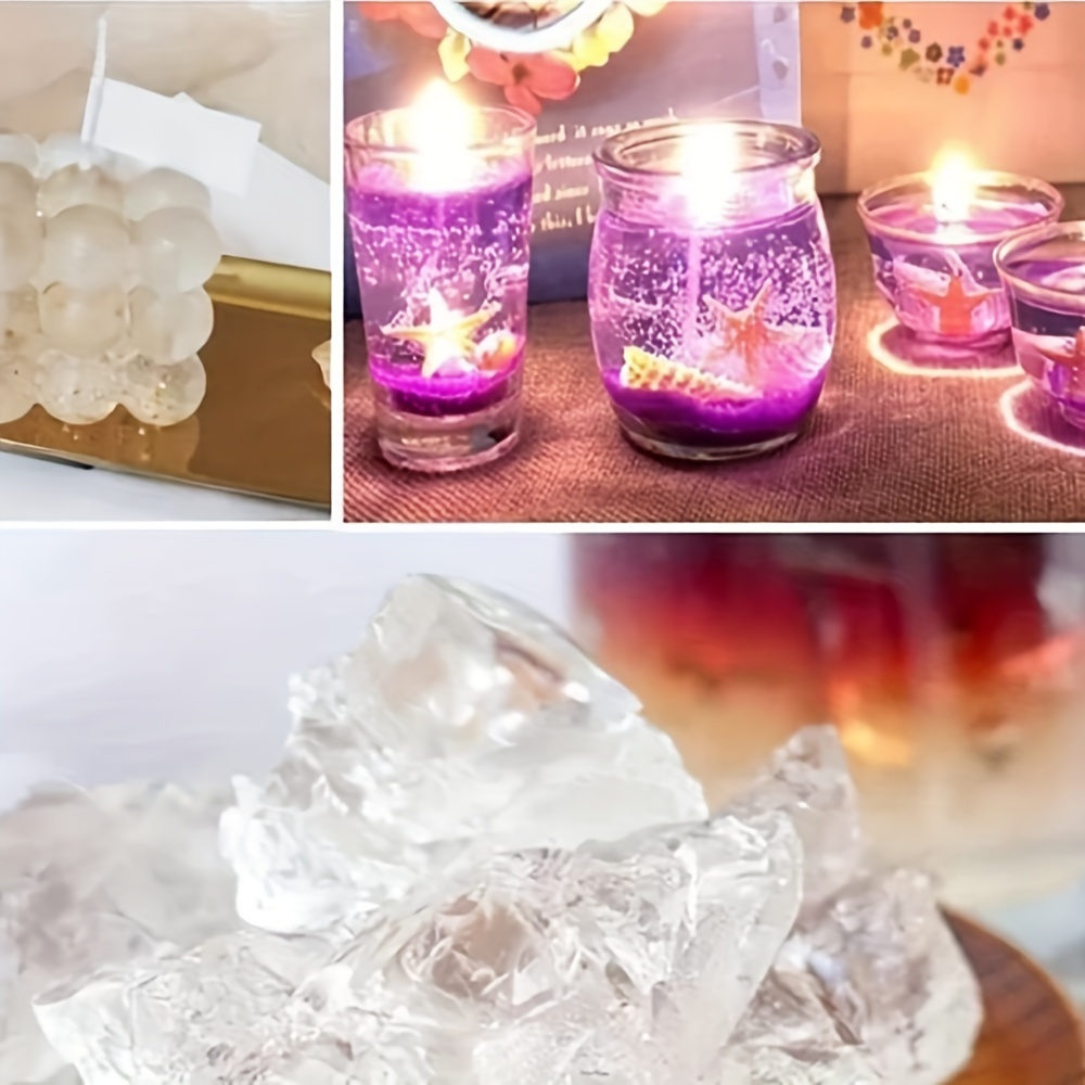 500g Crystal Transparent Jelly Wax DIY Handmade Aromatherapy Candle  Material Creative Layered Cup Colorful Soft Jelly Wax - AliExpress