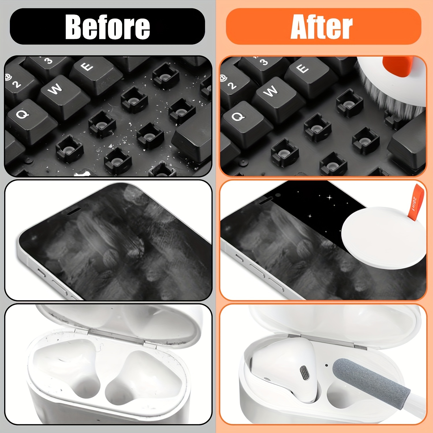 Kit limpiador de teclado de pantalla para laptop, herramienta de limpieza  electrónica para MacBook iPad iPhone Pro, herramienta de cepillo para
