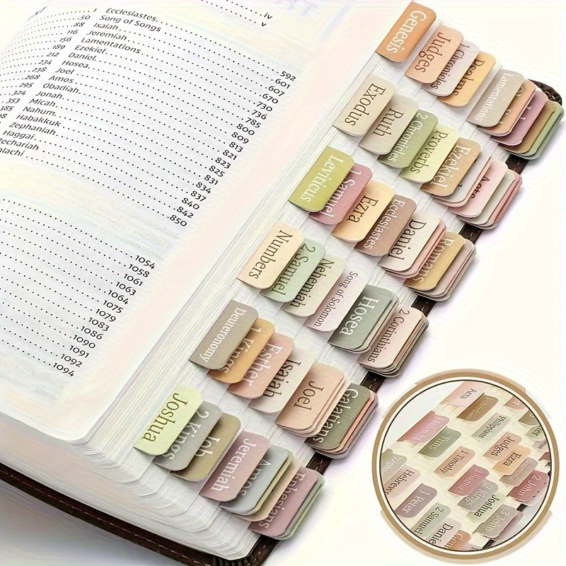 Tabs, Tabs Old And New Testament, Larger Laminated Tabs, Journaling  Supplies, Index Label Stickers For Women And Men,study , Index Tabs, Book  Tabs - Temu