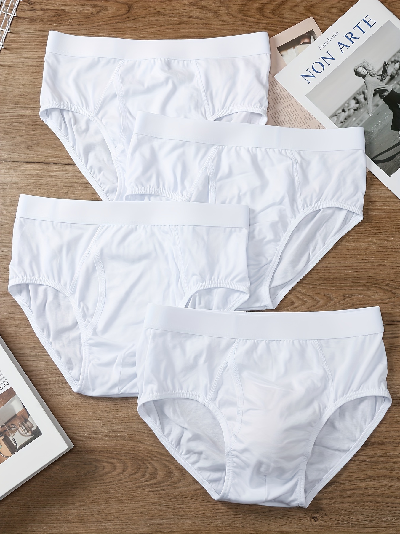 Men Underwear White - Temu