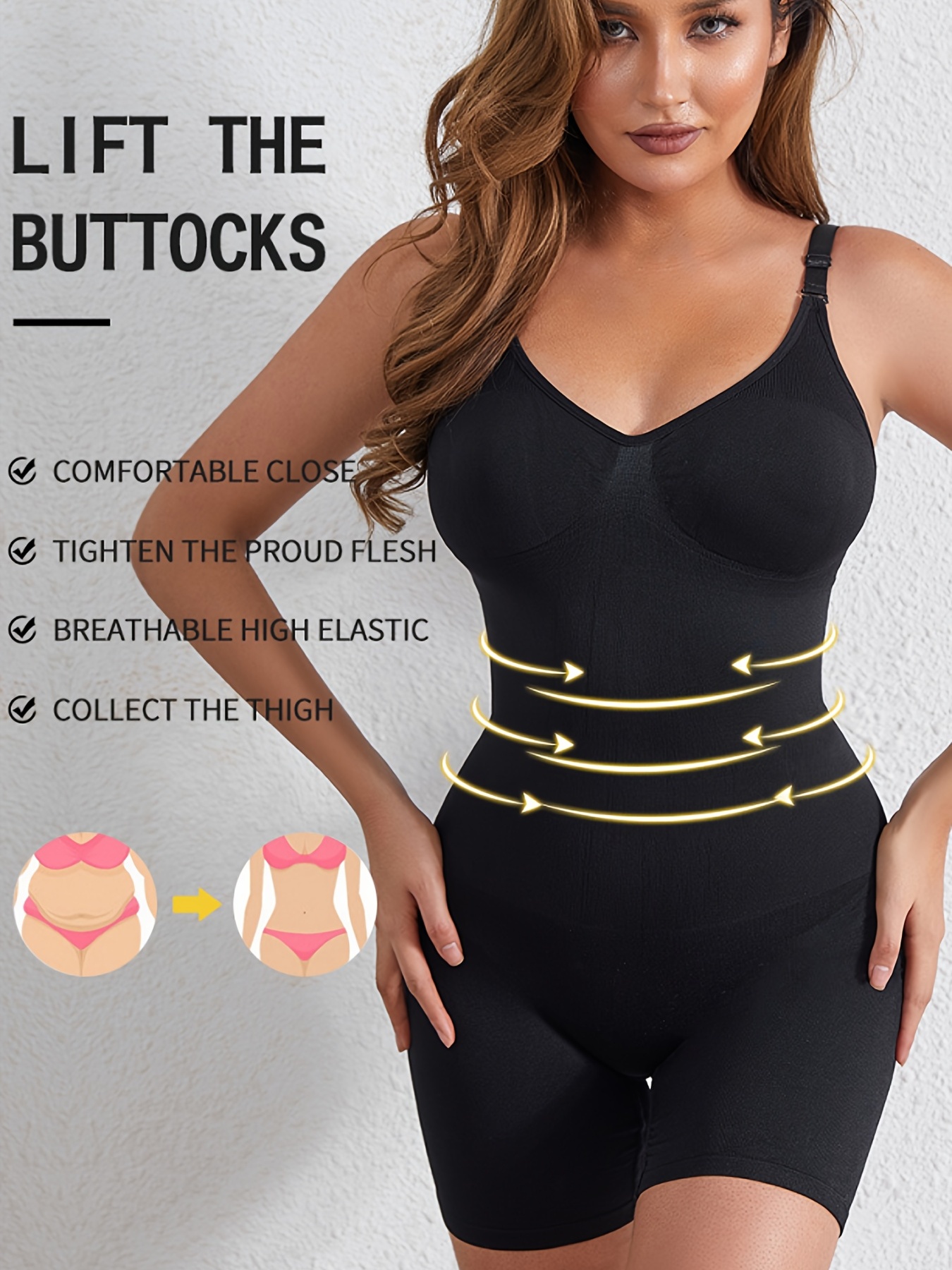 Open Crotch Zipper Bodysuit Breast Gather Tummy Control Butt Lift Shapewear  Body Shaper Girdle - China Waist Trainer and Tummy Control price