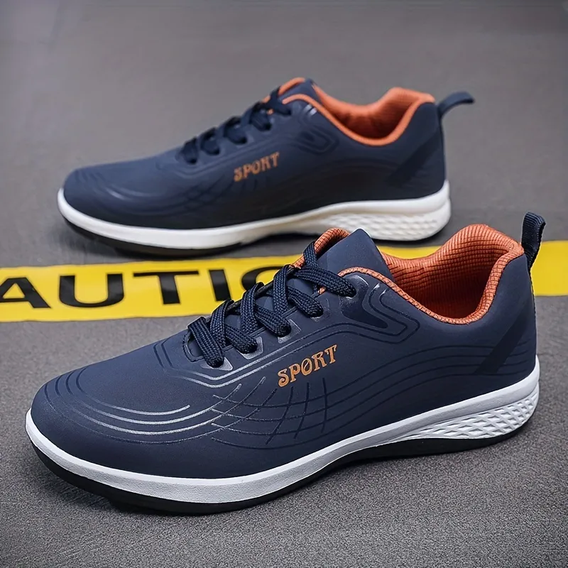 Men's Trendy Lace Up Sneakers, Casual Outdoor Walking Shoes With Assorted  Colors - Temu