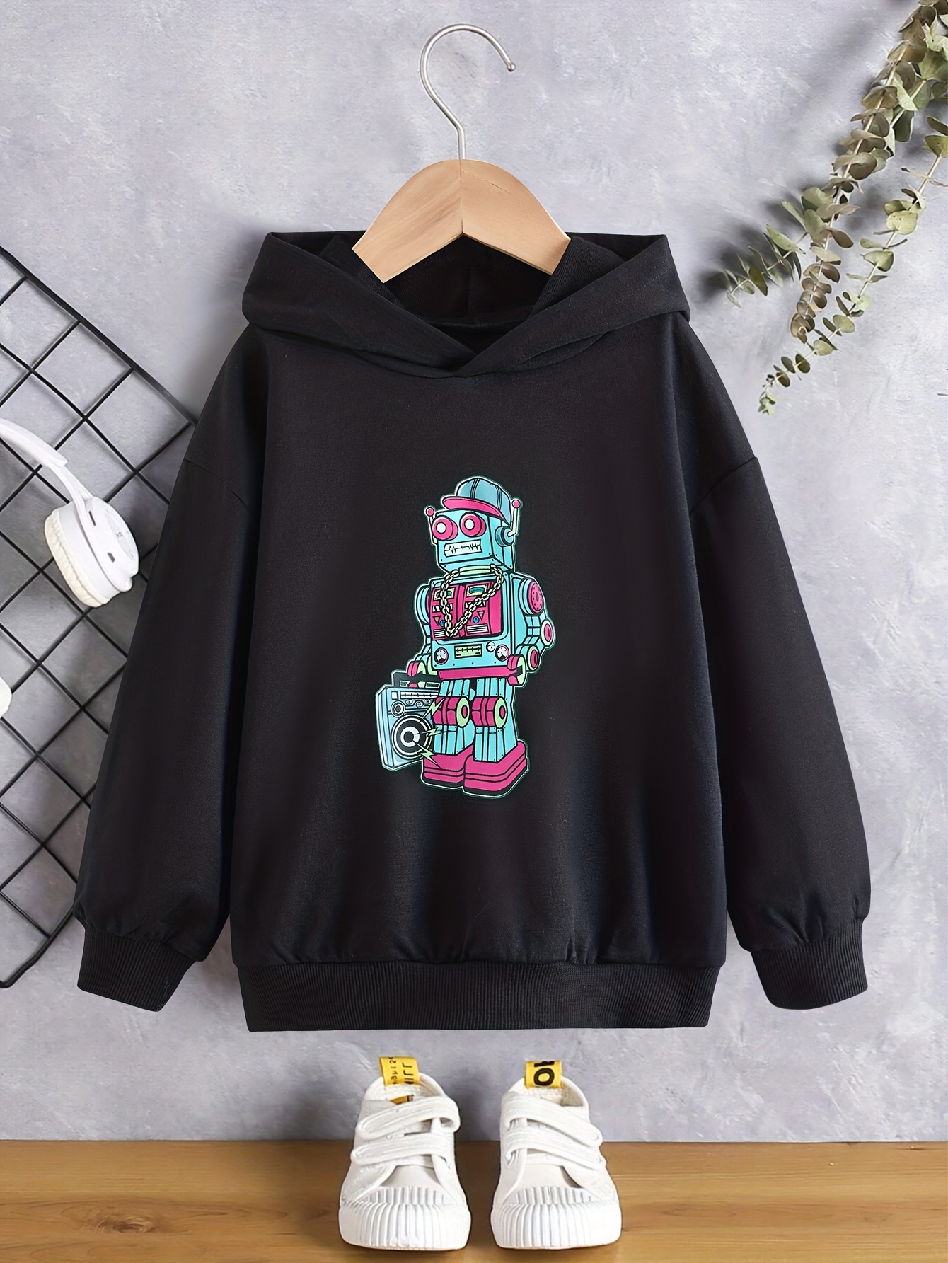Kids Viking Bear Graphic Sweatshirt - Boys & Girls Pullover Hoodie 10 thumbnail image