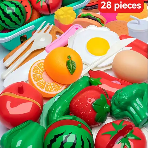 Conjunto De Brinquedos De Cozinha De Plástico Infantil De 8 Peças
