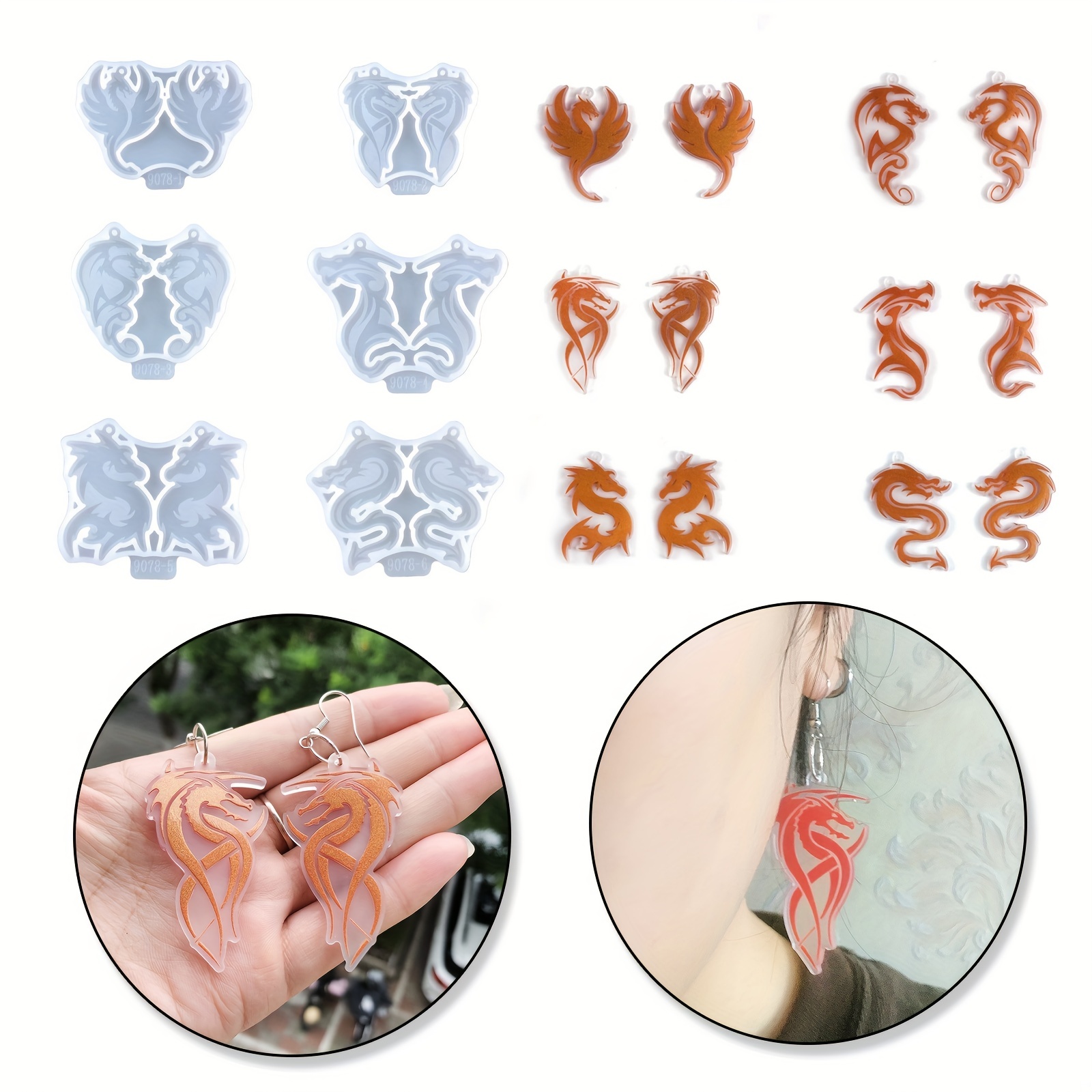 Silicone Resin Molds Kit With Silicone Molds Keychain Rings - Temu