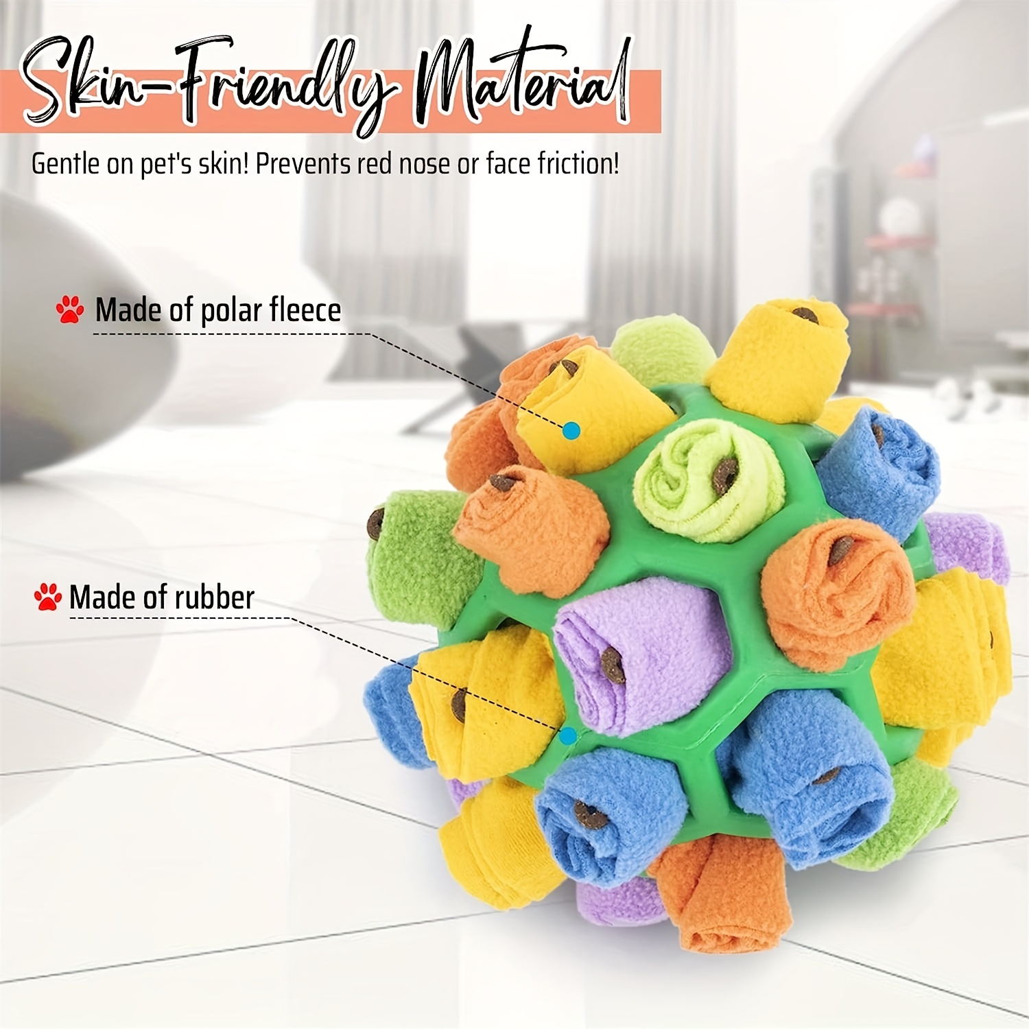 Durable Interactive Pet Snuffle Ball Toy For Dogs Encourages - Temu