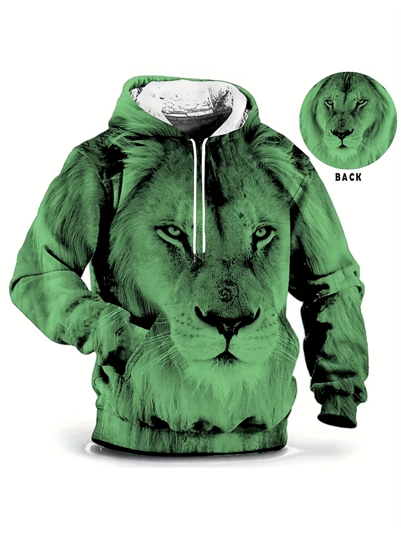 Autumn Men's Fashion Casual Hoodie 3D Printed Animal Lion King