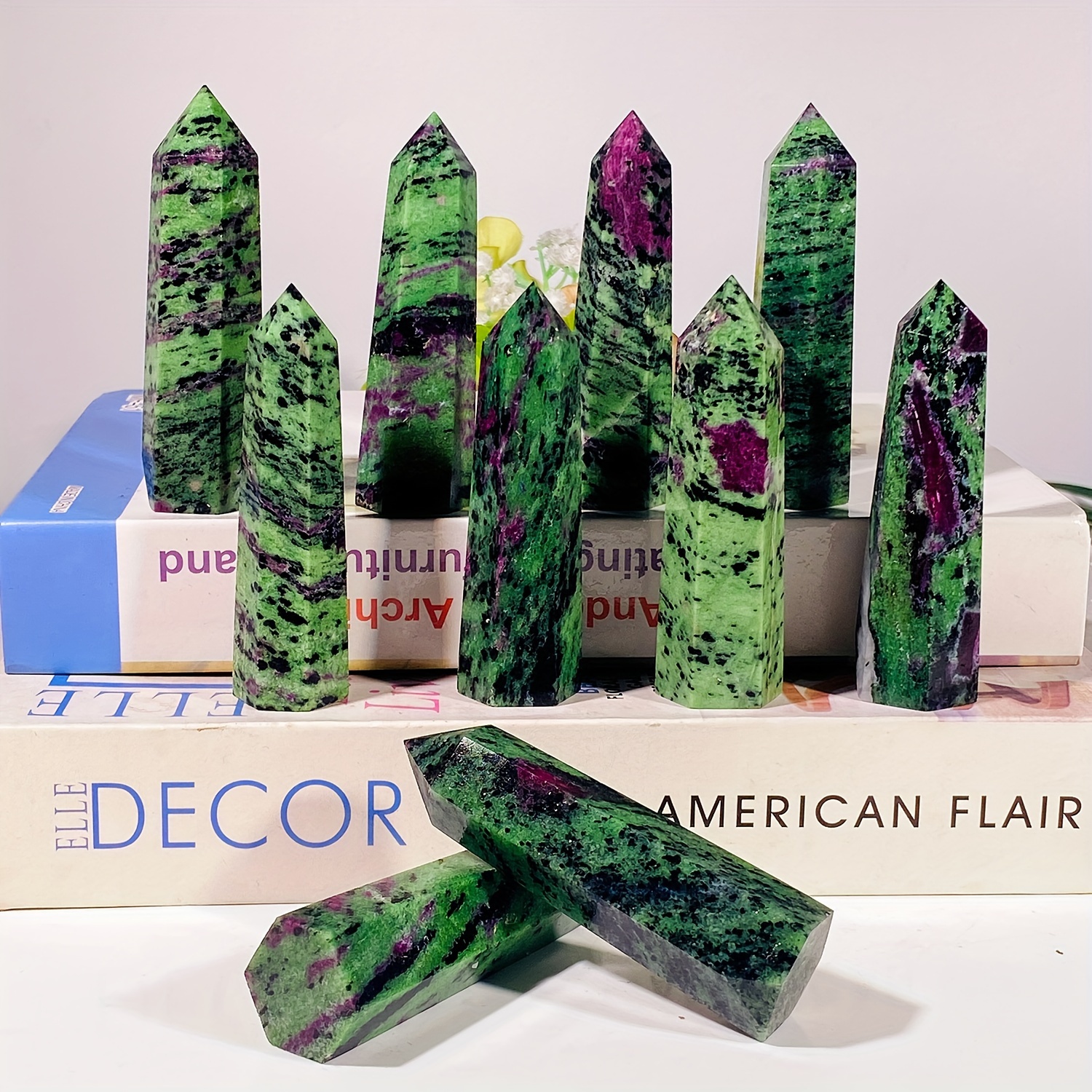 Natural Crystal Ruby Zoisite Tower - Cosmic Serenity Shop