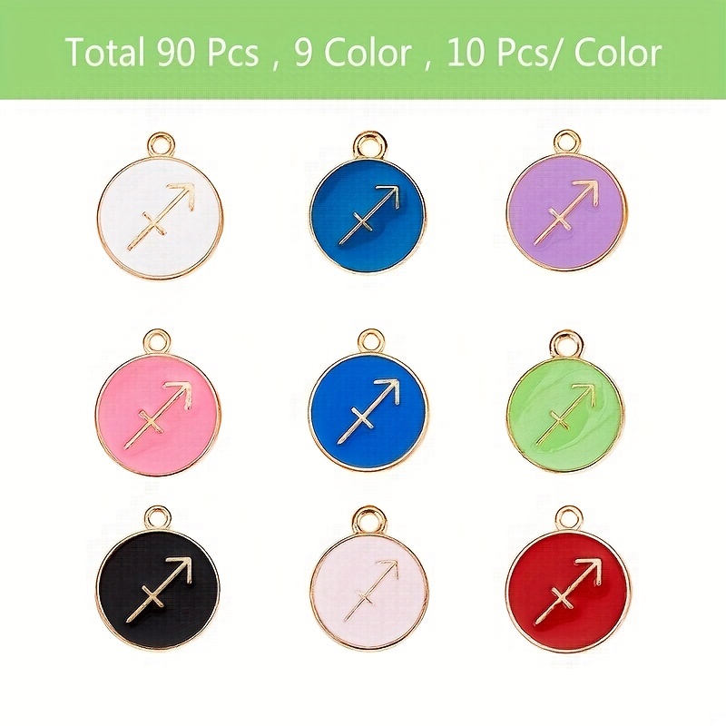 Metal Alloy Enamel Golden 12 Constellations Zodiac - Temu