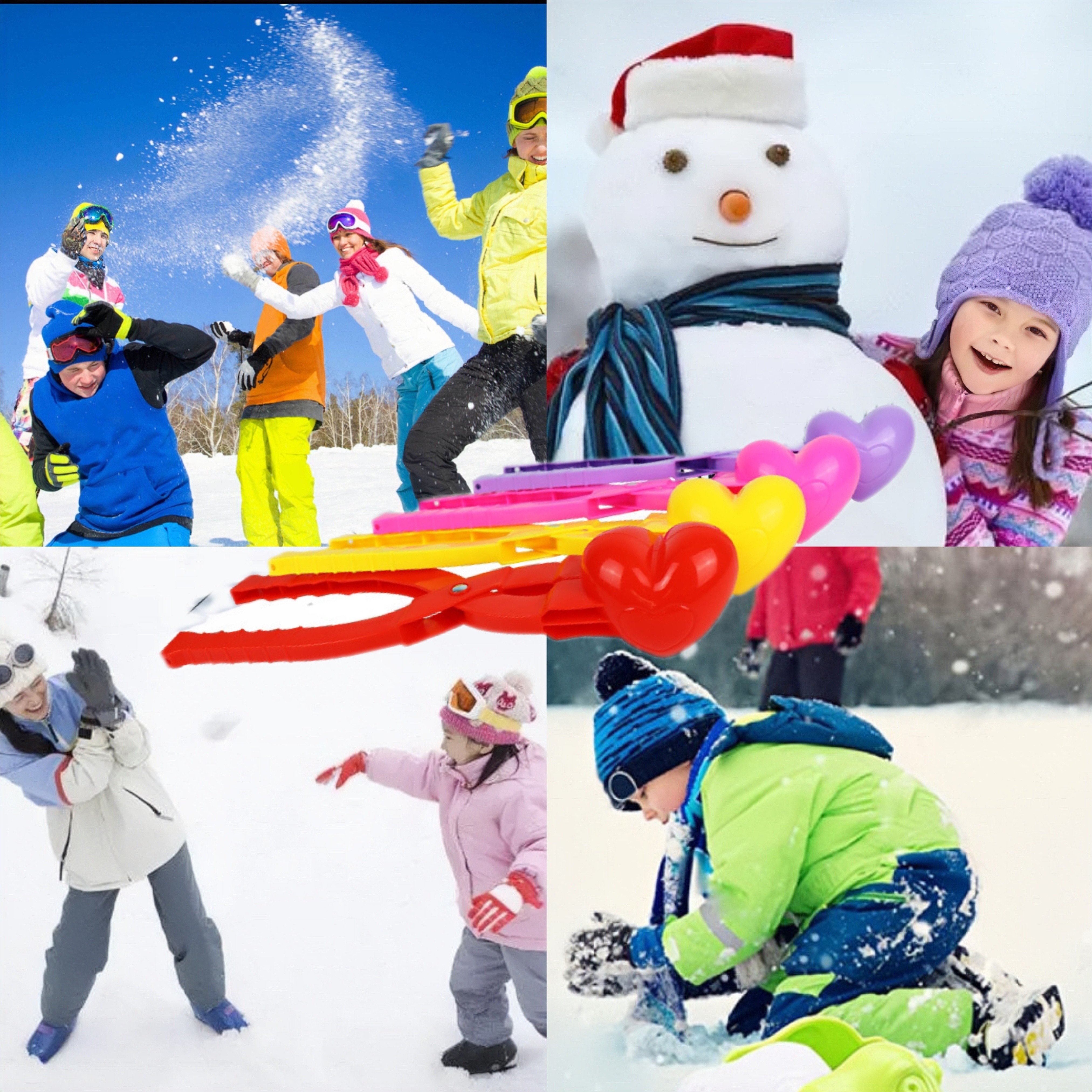 WREESH hiver jouet de neige en plein air pour enfants pince à boule de neige  enfants interaction parent-enfant jouet de neige pince à boule de neige 