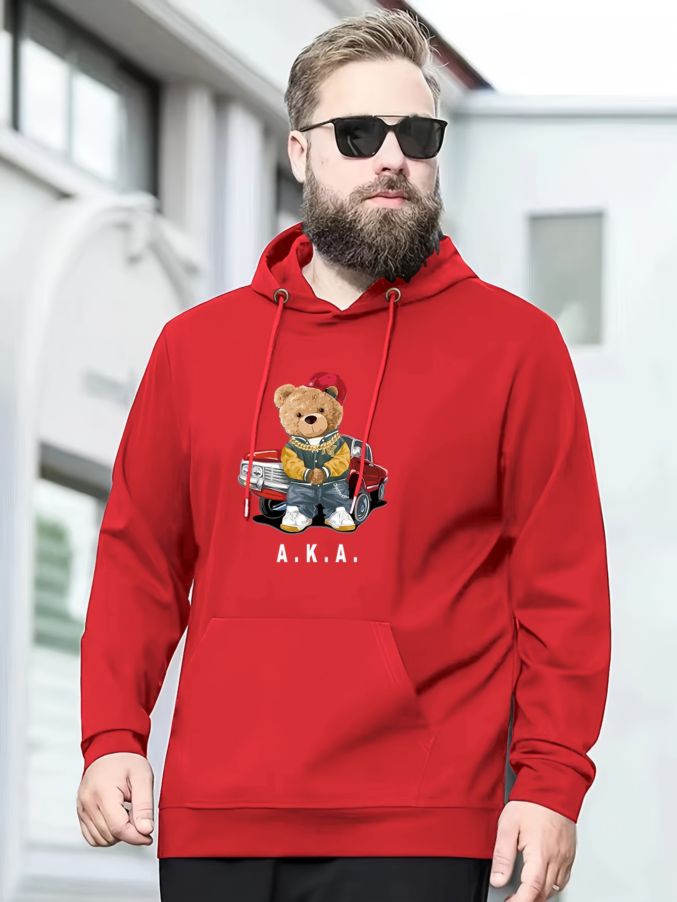 2022 New Teddy Bear Hoodie Man Oversized Hoodie Furry Sweatshirts Loose  Casual Pullovers oversized Tracksuit Spring Men Anime Clothing (Color :  White, Size : XL) price in UAE,  UAE