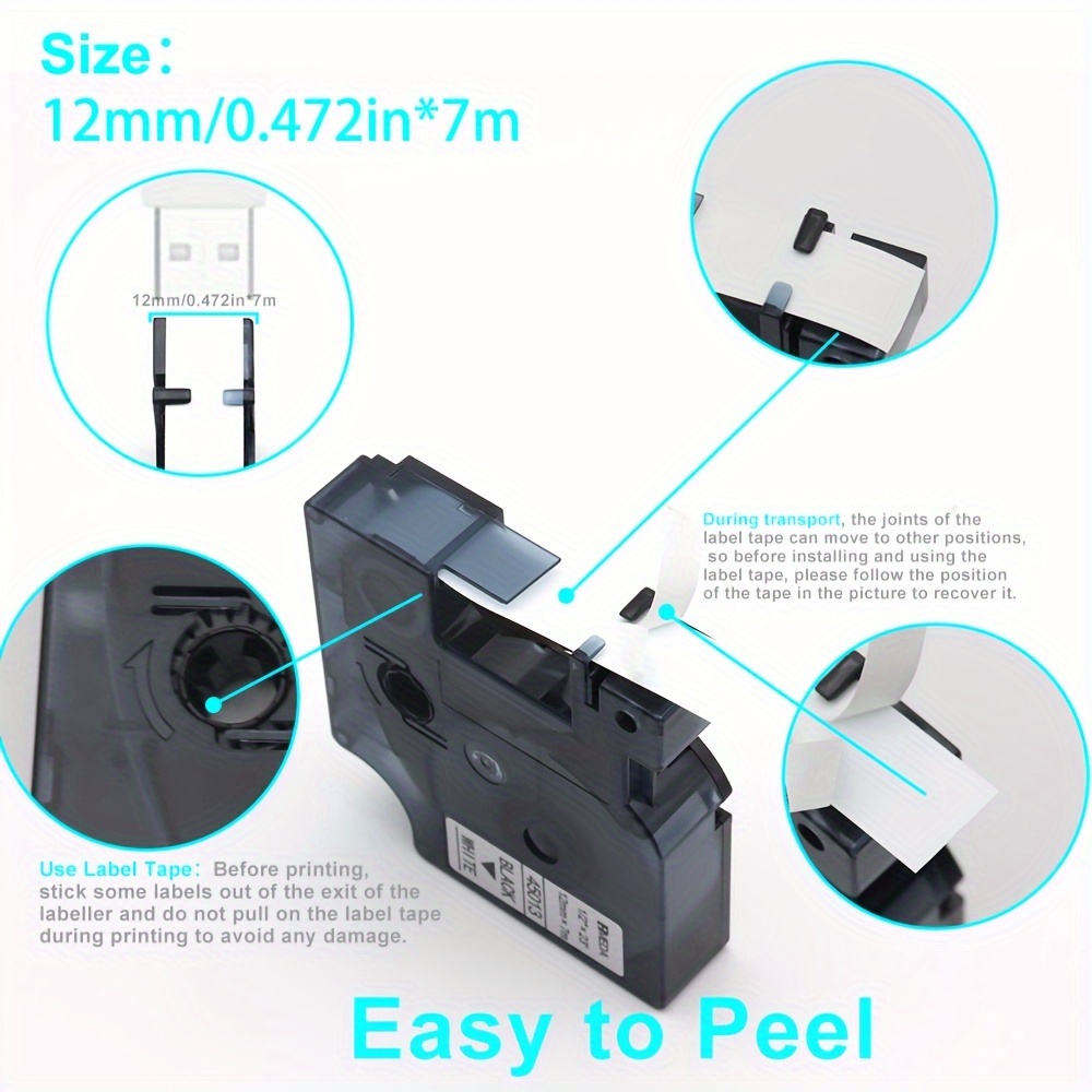 Compatible dymo D1 12mm tapes 45010 45013 40910 40913 43613 43610 ribbon  cassette for Dymo label manager LM 160 280 label maker - Price history &  Review, AliExpress Seller - labelzone Official Store