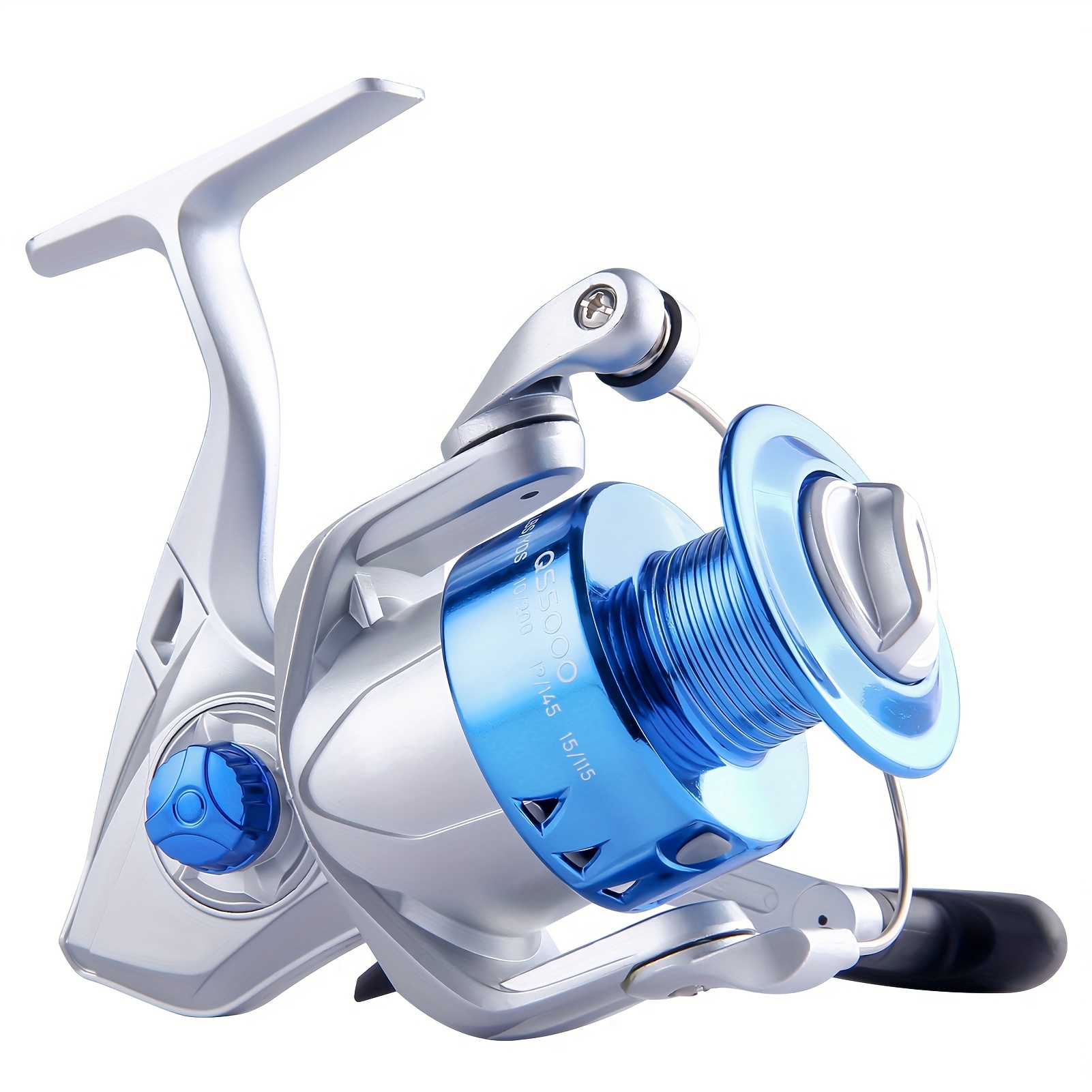 Lightweight Metal Spinning Reel with Smooth 4+1BB Ball Bearing and  Aluminium Spool for Saltwater Fishing Carp - JH1000-6000 Series with 5.1:1  and 5.2