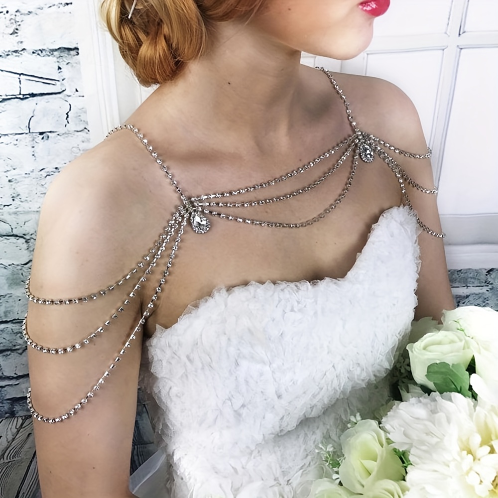 Rhinestone Body Chain Shoulder Chain Exquisite Jewelry - Temu