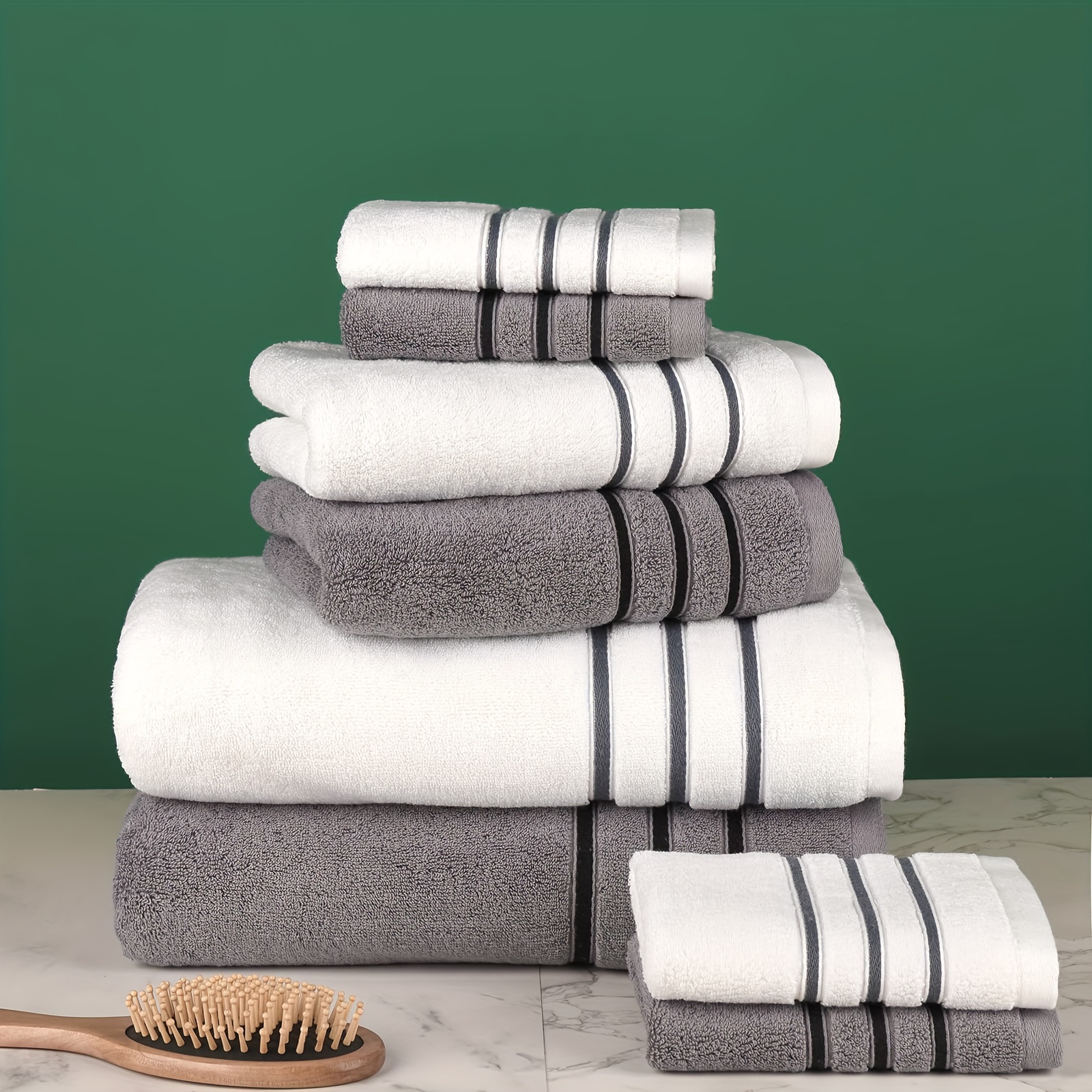 Soft Towels Set Cotton Premium Luxury Towels Set Quick - Temu