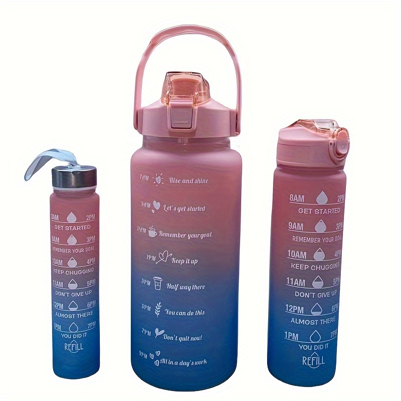 3pcs Botellas Agua Motivacionales Botellas Agua Color - Temu