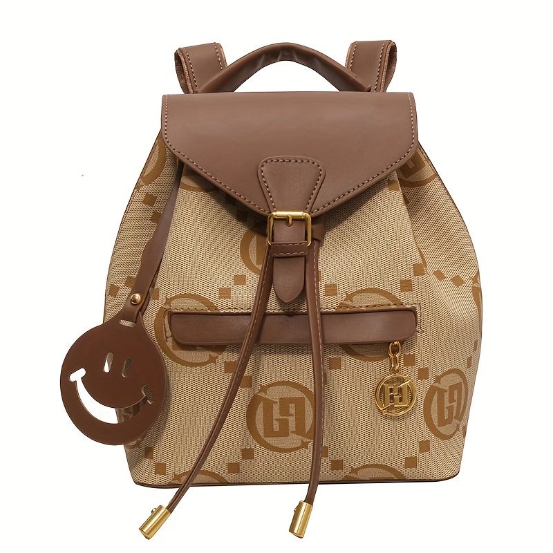 Women's Vintage Brown Backpack New Fashion Schoolbag Lady Large
