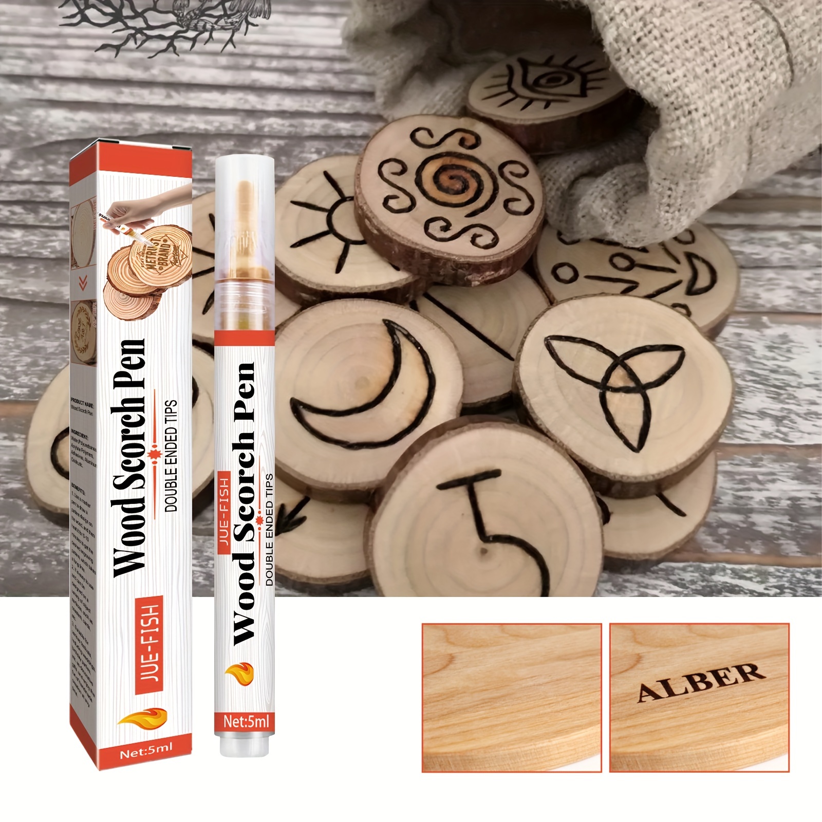 3Pcs Wood Burning Marker Damp Proof Sc0rch Markers Pen Markers DIY  Pyrography Pen Crafts Wood Marker DIY Quick Craft Tools - AliExpress