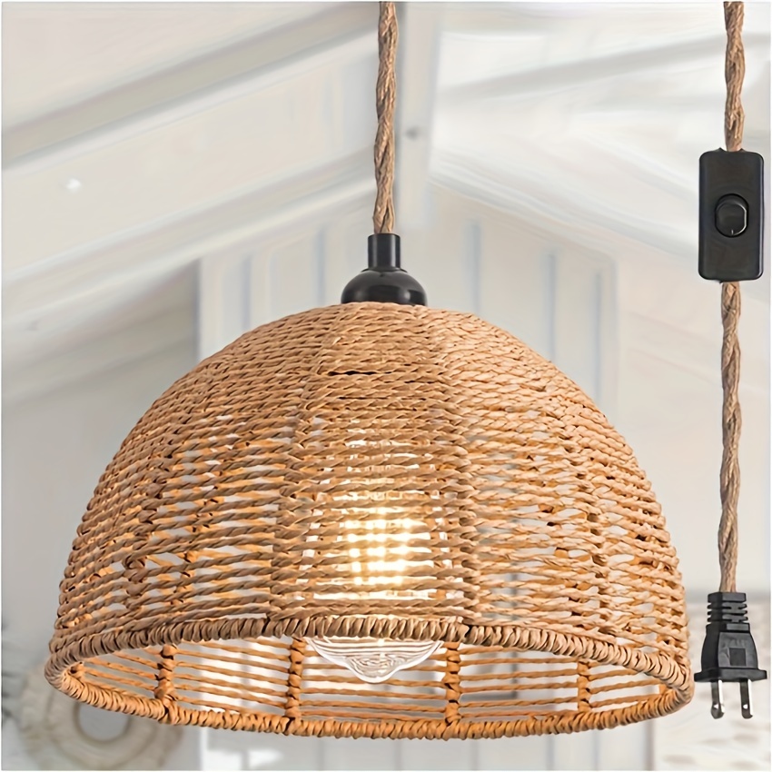 Bamboo Pendant Light Handmade Wooden Pendant Lamp Hanging