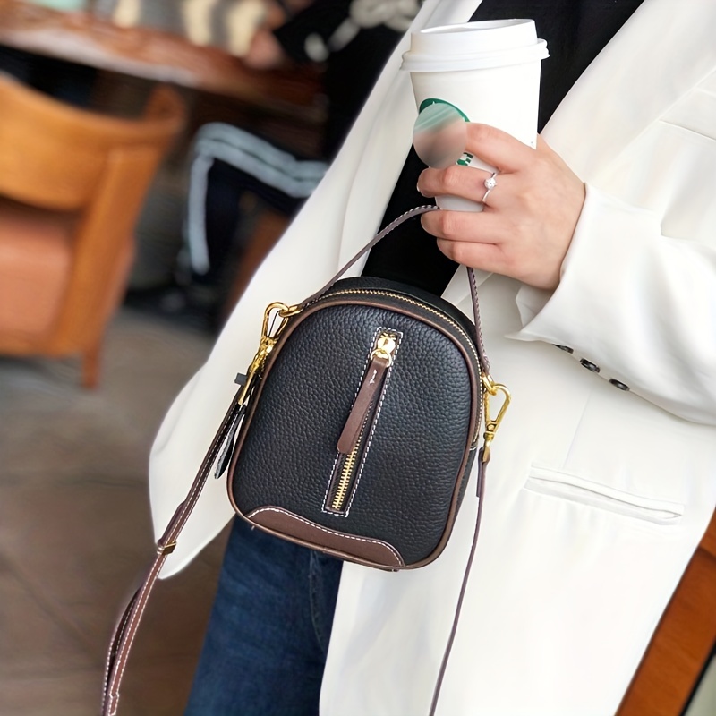 Women's Cute Solid Color Small PU Leather Shoulder Bag