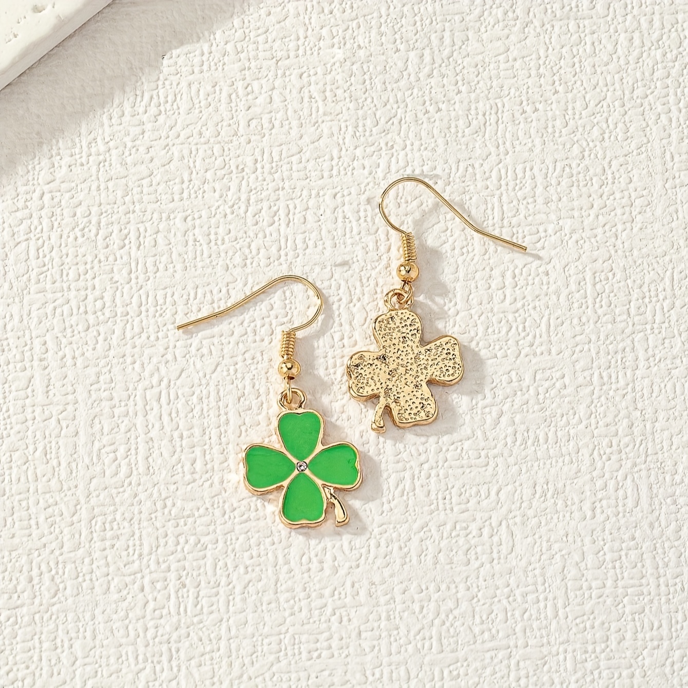 Women's Dangle Earrings Four Leaf Clover 14K Plated Zinc Alloy