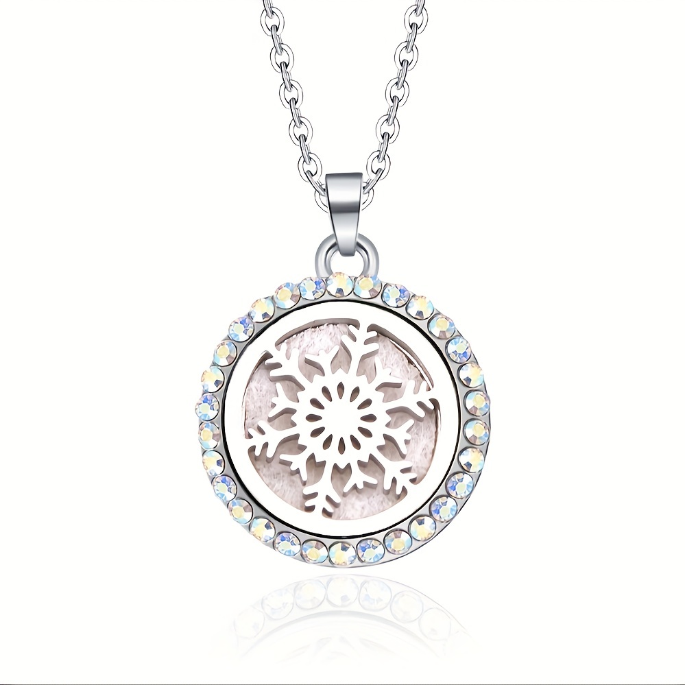 Stainless Steel Locket Necklace Aroma Diffuser Perfume Storage
