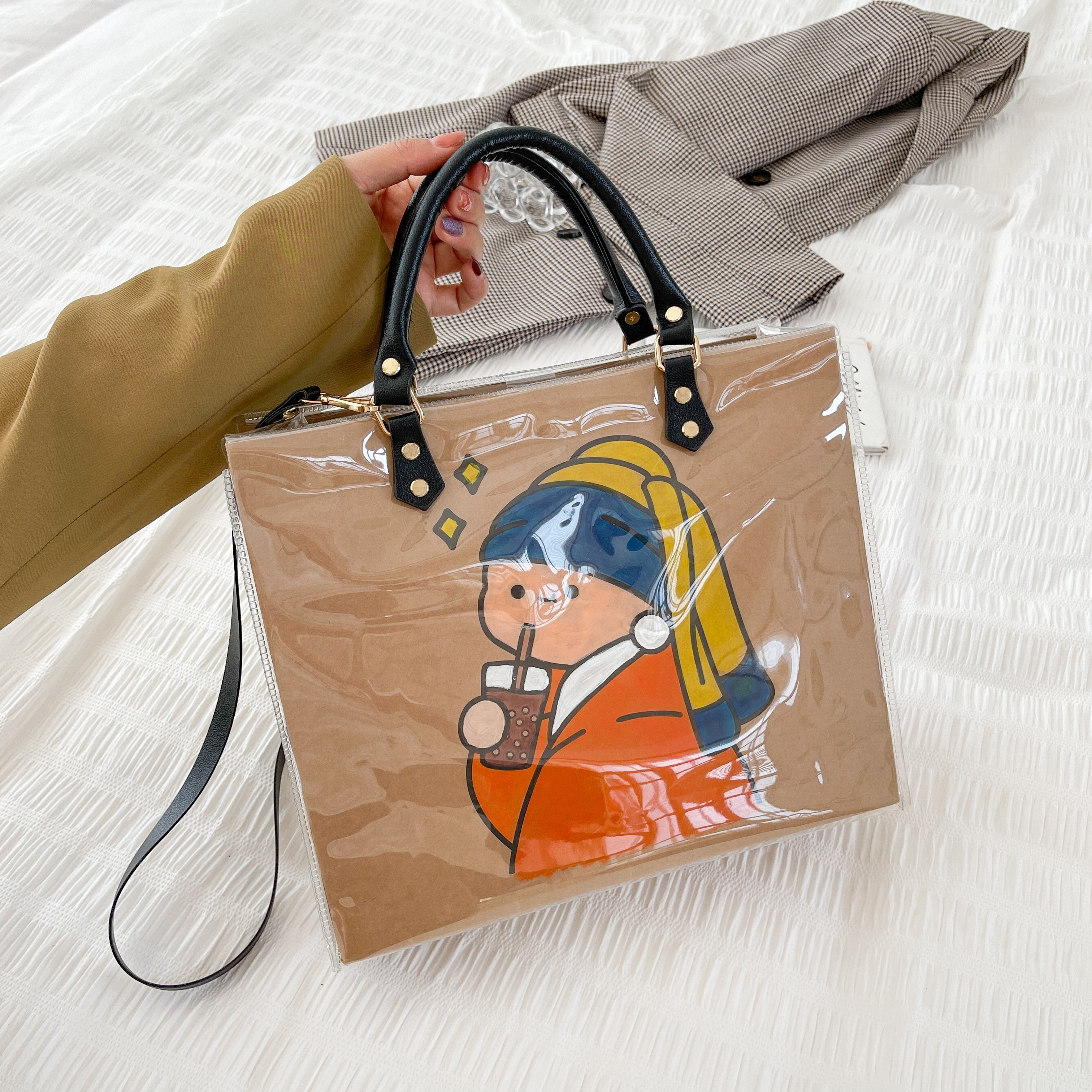 diy clear shopping bag kit lv