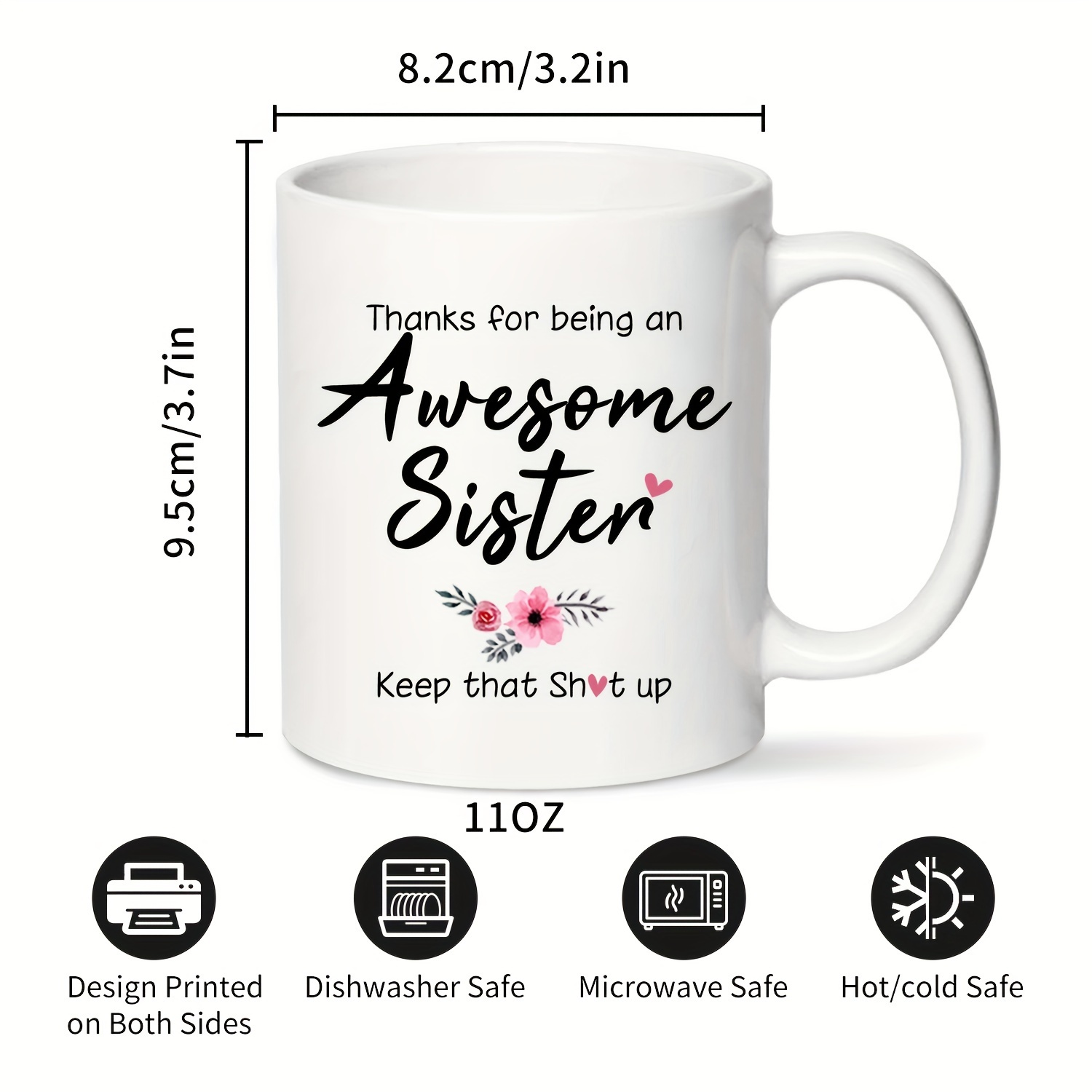 Sister Birthday Gifts from Sister, Sister Gifts Coffee Tumbler