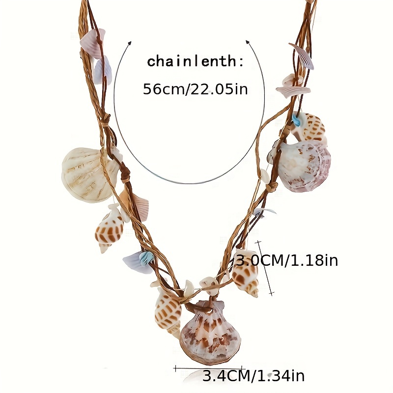 Bohemian Ocean Natural Shell Necklace, Summer Accessory