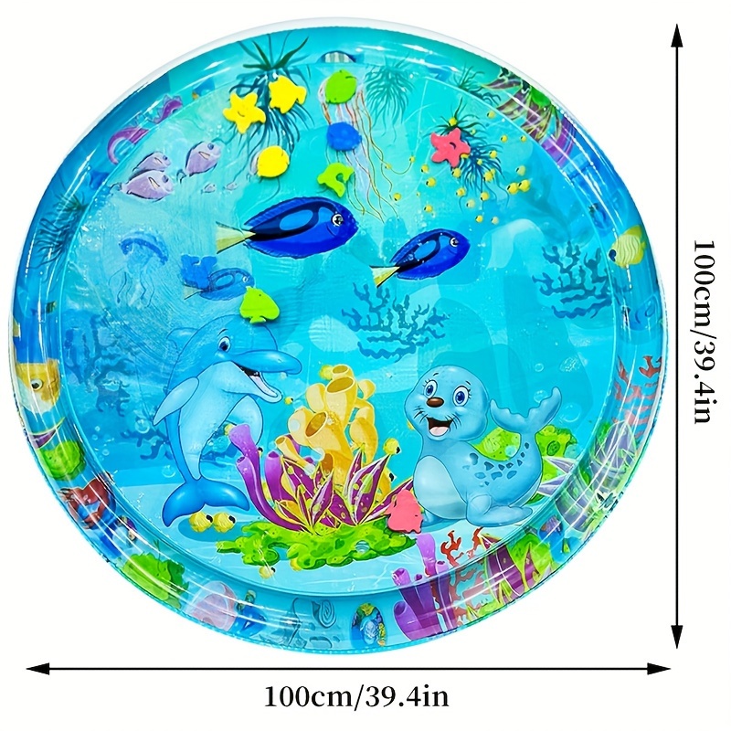 Large Inflatable Water Mat Cartoon Crawling Mat Water Game Pad