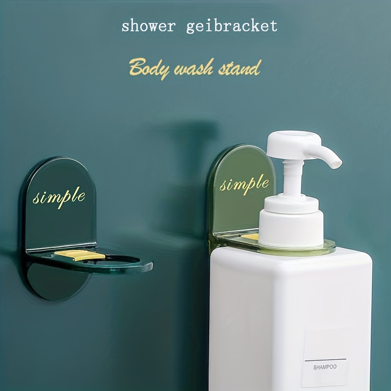 Shampoo Bottle Holder, Shower Gel Hanger, Letter Graphic Wall Mounted Bottle  Storage Rack, Wall Mounted Shower Gel Bracket, Bathroom Accessories - Temu