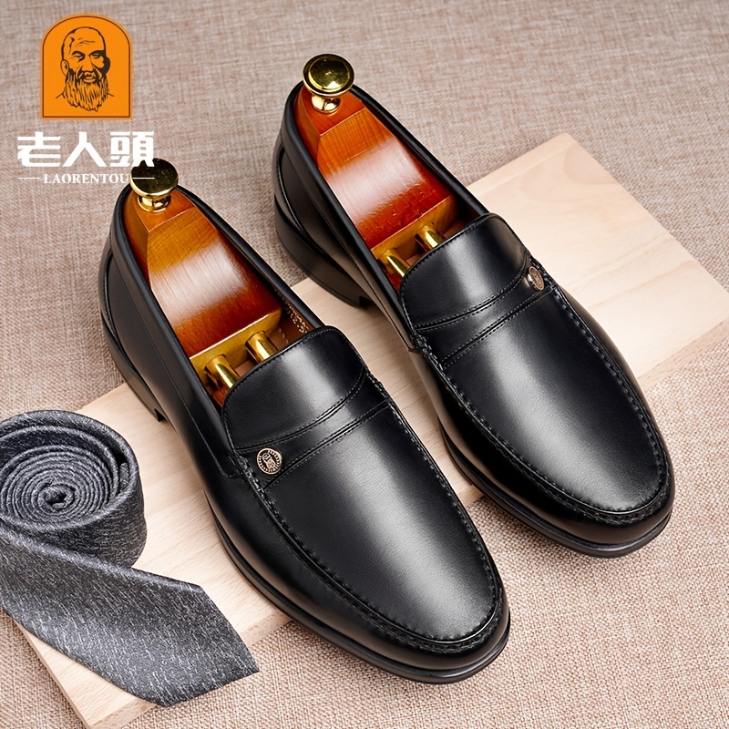 Zapatos de vestir para hombre, zapatos de cuero formales con cordones  Oxford para hombre