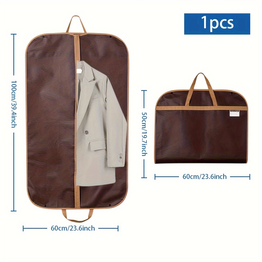 TEMU 1/3 Piezas, Bolsa De Cubierta Para Ropa Plegable, Bolsa De Polvo Para Ropa Portátil Con Cremallera, Organizador De Almacenamiento Para Armario,