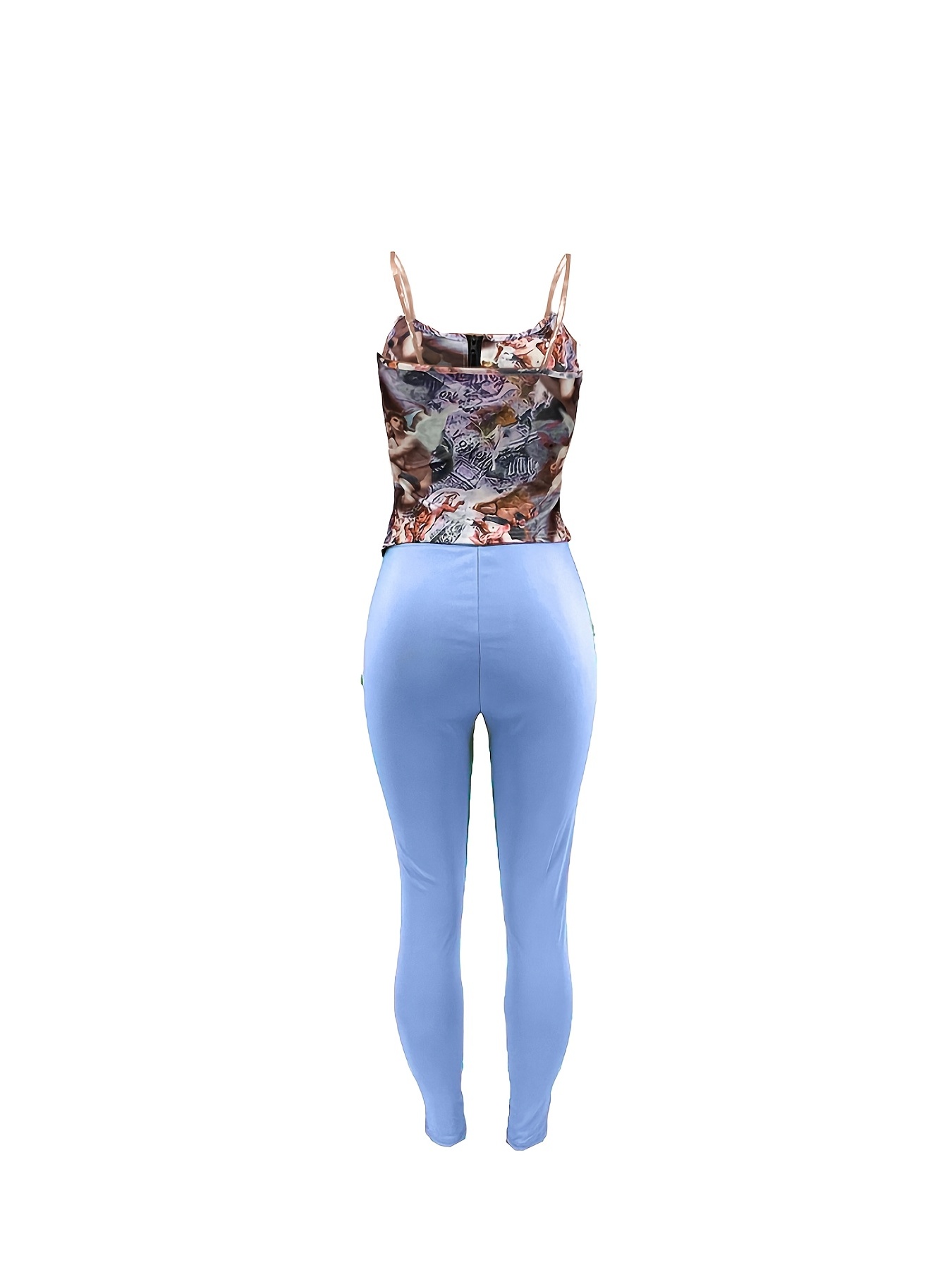 Women's Two piece Set Spring Summer Oil Painting Print Cami - Temu
