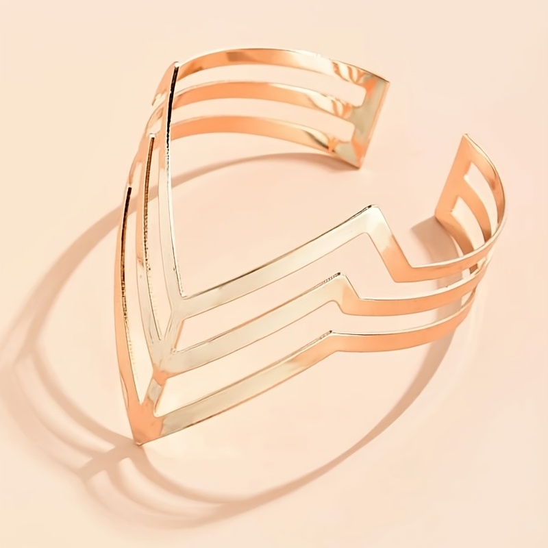 Geometric Arm Bracelet Triangle Open Bangle