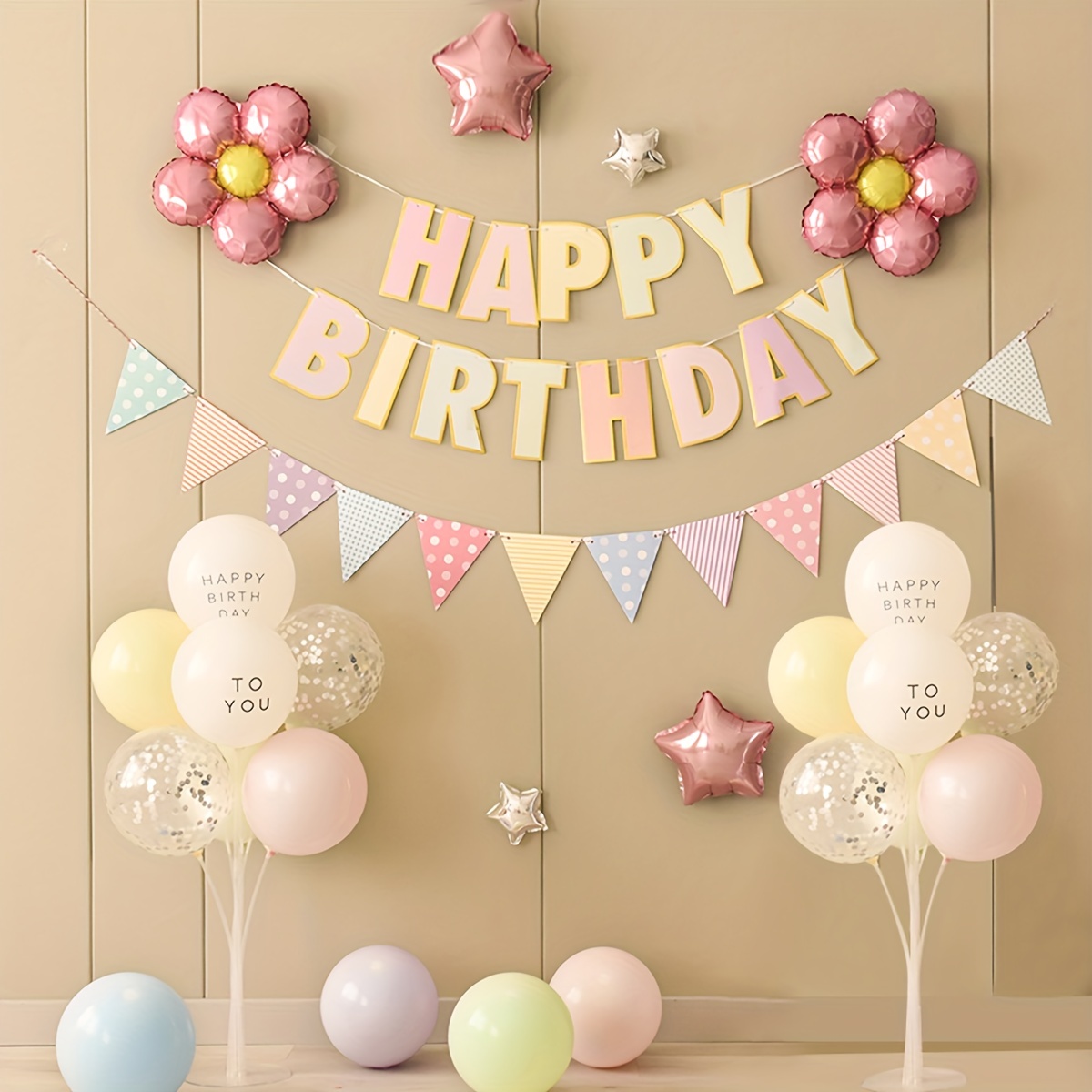  Suministros de fiesta de 3ª princesa para niña, decoraciones de  globos de 3 años para niña, tercer pancarta, telón de fondo, decoración de  cumpleaños