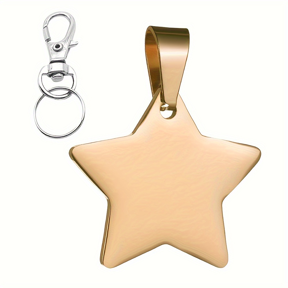 Personalized Gold Star Key Chain