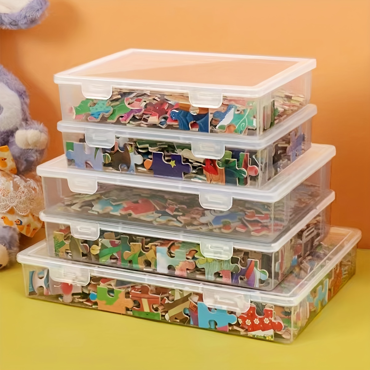 Stackable Lego Storage Box Building Block Plastic Storage Bin Lego Organizer  Jigsaw Puzzle Partition Container Kid Toy Organizer - AliExpress