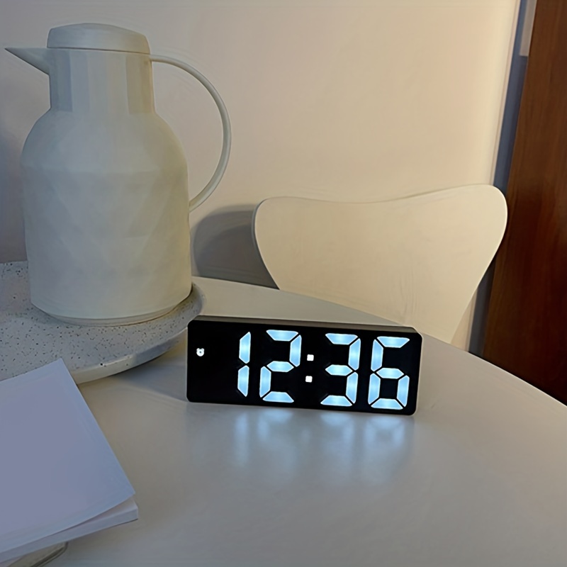 Digital Alarm Clock for Study Table - Alarm Clocks for Bedroom, Time Piece  Watch with Smart LED