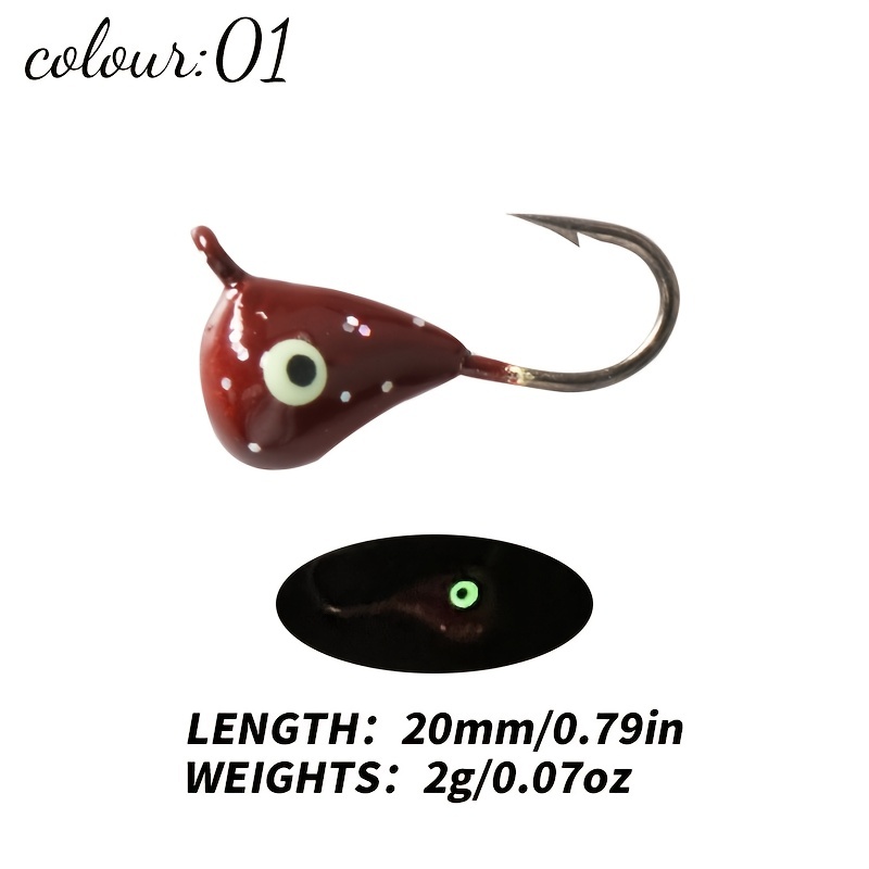 Ice Fishing Hook Mini Lead Hook Bionic Fishing Lure Ice - Temu