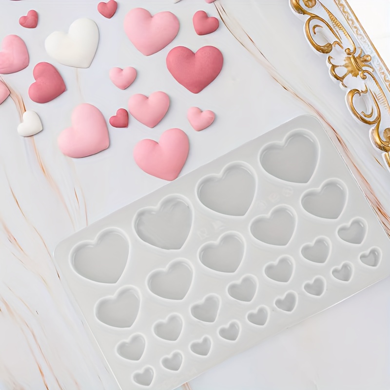 

1pc, Love Hearts Fondant Mold, 3d Silicone Mold, 25 Cavity Candy Mold, Chocolate Mold, For Diy Cake Decorating Tool, Baking Tools, Kitchen Accessories, Valentine's Day Decor