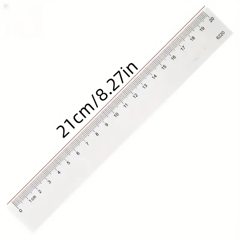 20cm Transparent Plastic Ruler For Students Stationery Drawing Tools Scales  Instruments And Rulers - Office & School Supplies - Temu United Arab  Emirates