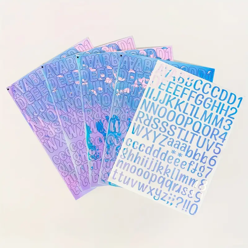 Holographic Laser Letter Stickers Back To School Self - Temu