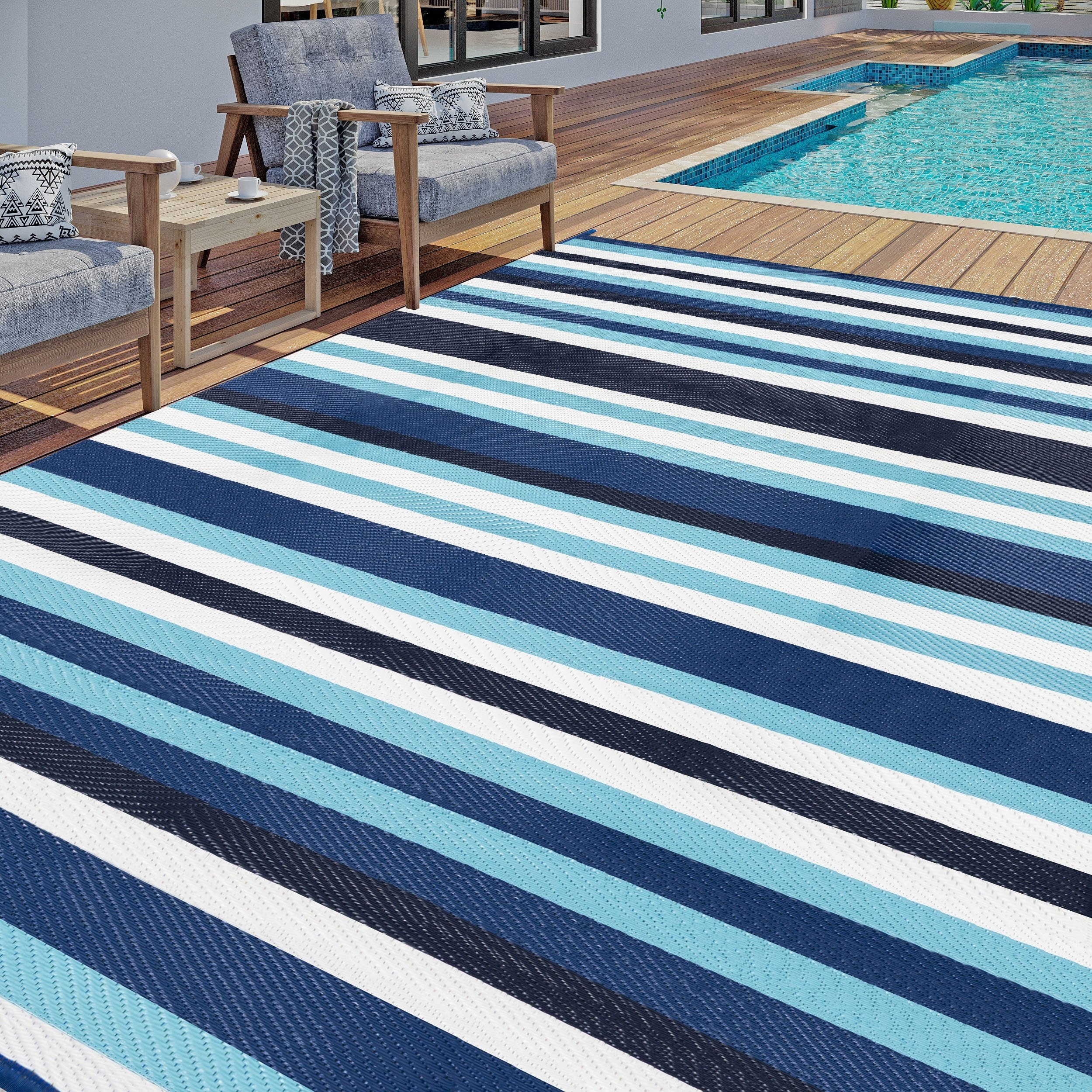 Outdoor Rugs 9'X12' for Patios Clearance Waterproof Outdoor Patio