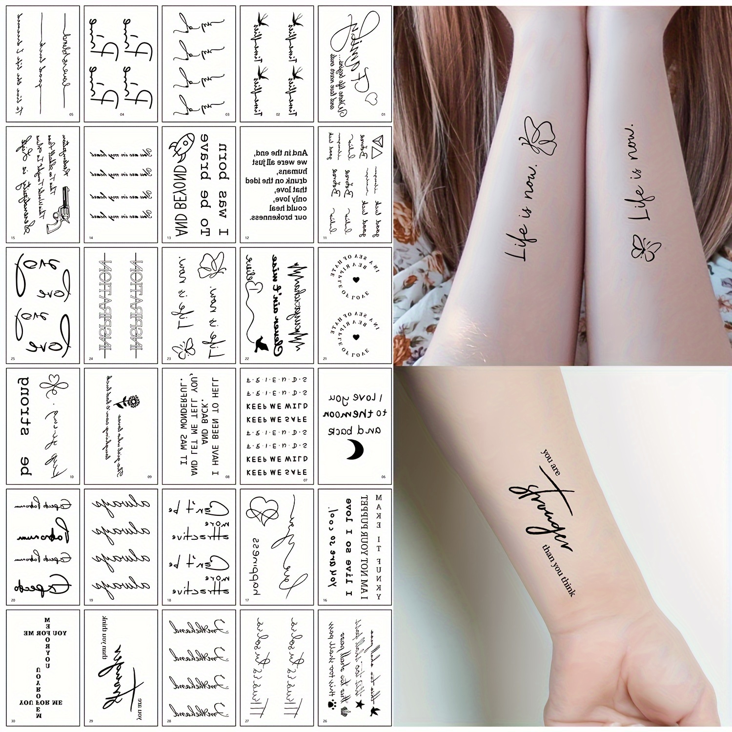 Style Cool Tattoo Pattern Graffiti Stickers Decorative - Temu